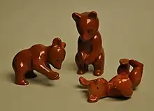 Metlox Manufacturing Company bear figurines.