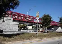 MetroPath bridge over the Snapper Creek Expressway entrance, completed in January 2012