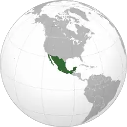 Mexico (orthographic projection)