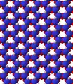 View of octahedral sheet of muscovite with ion sizes altered to emphasizing octahedral sites