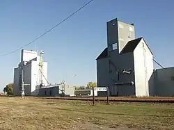 The railroad and grain elevators in Michigan City