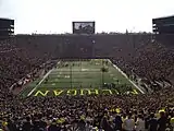 Michigan vs. Iowa at the start of the 2nd quarter on November 17, 2012