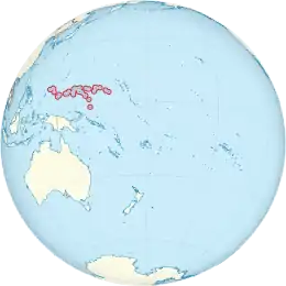 Location of the Federated States of Micronesia