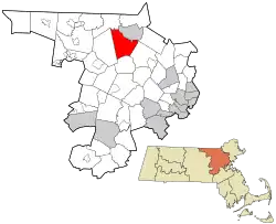 Location in Middlesex County in Massachusetts