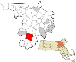 Location in Middlesex County in Massachusetts