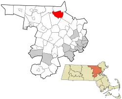 Location in Middlesex County in Massachusetts