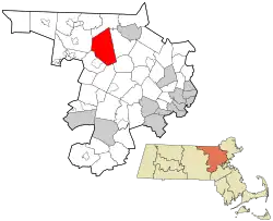 Location in Middlesex County in Massachusetts