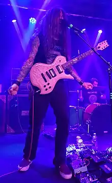 Mike Scheidt Performing with YOB at El Club, Detroit, 2018.