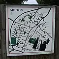 Village map located at the southern end of the High Street