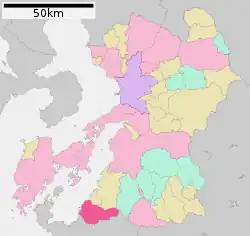 Location of Minamata in Kumamoto Prefecture