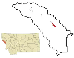 Location of Riverbend, Montana