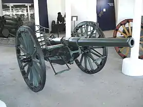 Russian gun 76 K/00 on display in the gun hall.