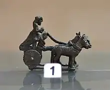 Quadriga from Tell Agrab, Iraq. On display at the Iraq Museum. The Lost Treasures from Iraq designates it as "status unknown".