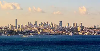 Levent skyline seen from the Bosphorus