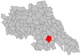 Location in Iași County