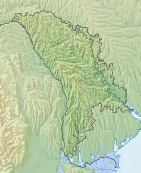 Map showing the location of Orhei National Park