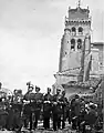 View of the monastery during Fiesta of El Curpillos's celebration. Late-19th century.