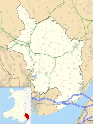 Pwll Du is located in Monmouthshire