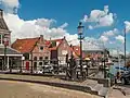 Monk sculpture at the bridge near de Waag