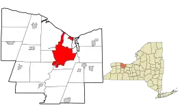 Location in Monroe County and the State of New York