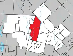 Location within Les Laurentides RCM