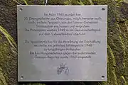 Memorial stone at Montagsloch