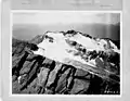 Stanton Glacier on Great Northern Mountain, aerial view, circa 1925