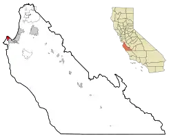 Location in Monterey County and the state of California