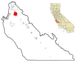 Location of Salinas, California