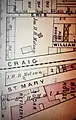 1879: Outre les installations de la Brasserie Molson, un atelier de fabrication de pipe (probablement celle de Robert Bannerman) formaient le paysage urbain du secteur de la rue Érié à cette époque - detail of urban plans