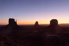 Monument Valley before sunrise