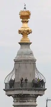 Detail at the top of The Monument