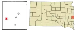 Location in Moody County and the state of South Dakota