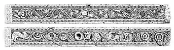 Mora doorjamb with grapevine design, probably belonging to a Vrishni Temple at Mora, near Mathura, circa 15 CE. State Museum Lucknow, SML J.526.