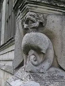 Chimera on west corner of Elizabethan frontage