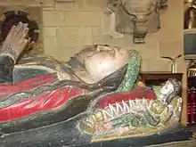 Effigy of Elizabeth Vernon, Roger Corbet's mother, who long outlived her husband, dying in 1563.