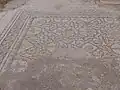 Mosaic in ruined Byzantine Church at Khirbat Umm Burj