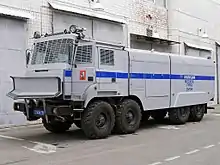 OMON police riot control water cannon vehicle "Lavina-Uragan" on Ural-532362