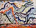 Mountains. 1989. Canvas, oil painting. 70 х 56