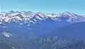 Great Western Divide seen from Moro Rock, Mt. Eisen furthest right