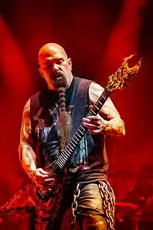 King performing with Slayer in 2019