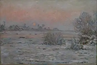 Claude Monet, Soleil d'hiver à Lavacourt (1879-1880)