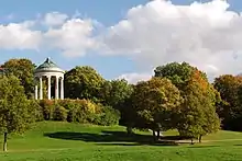 The monopteros in the English Garden, Munich, Germany