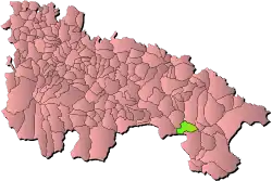 Location within Rioja Baja (La Rioja).