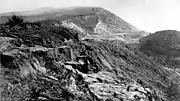 Landslide on the cliffs near Mussel Rock as a result of the 1906 San Francisco earthquake.