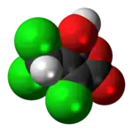 Space-filling model of the mutagen X molecule