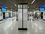 Platform level of the station