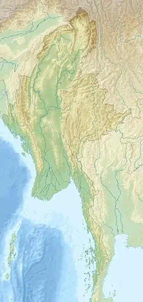 Map showing the location of Thamihla Kyun Wildlife Sanctuary