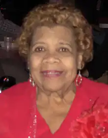 Myra Taylor at her 94th birthday party, Knuckleheads Saloon