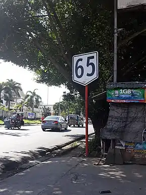 N65 route marker, Trece Martires.jpg